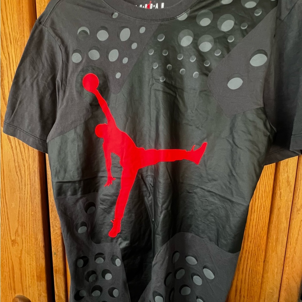 Jordan Black Tee with Red Graphic